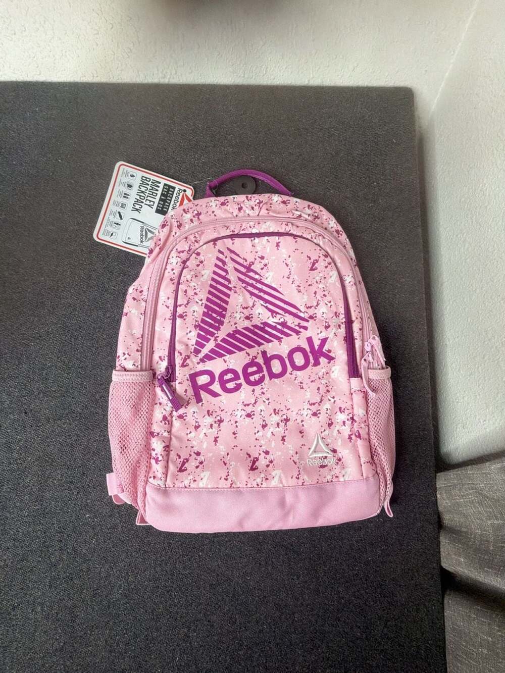 Reebok Marley Backpack Water-Resistant Sweet Pink Splatter
